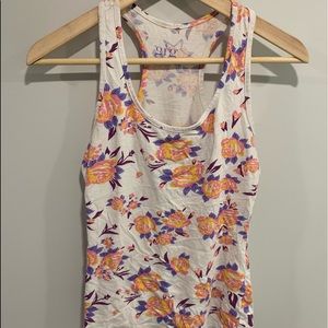 White Flower Tank Top